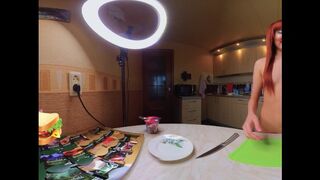 Easy Breakfast Idea VR 360 Naked Cooking