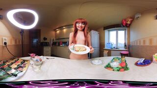 Easy Breakfast Idea VR 360 Naked Cooking