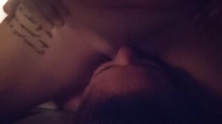 Girlfriend Moans while Riding my Face with her Dripping Wet Pussy