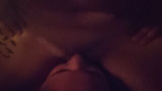 Girlfriend Moans while Riding my Face with her Dripping Wet Pussy