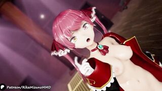 Houshou Marine - Satisfaction 【MMD R-18】| Vtuber MMD