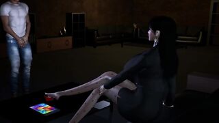 3D super hot Asian milf with sexy pantyhose got fucked so hard by her boss