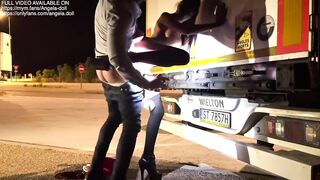 Angela Doll - I get fucked hard and squirted on by a trucker at a highway rest area