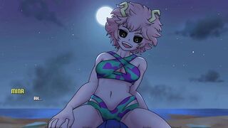 FUCKING WITH THE BEAUTIFUL MINA ASHIDO ON THE BEACH - RE HERO ACADEMY