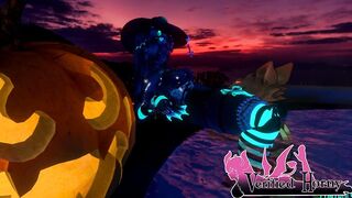 Vr | A monster girl, vampire and witch on halloween