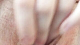 Ginger Wilde plays with her pussy close up