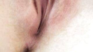 Ginger Wilde plays with her pussy close up