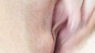 Ginger Wilde plays with her pussy close up