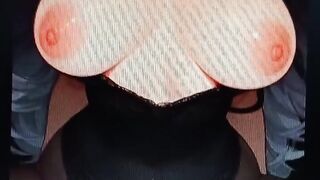 sucking big cock and venoza hentai trans and kissing her mouth, closeup