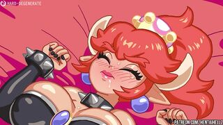 Two FUTA princesses from mario did a creampie