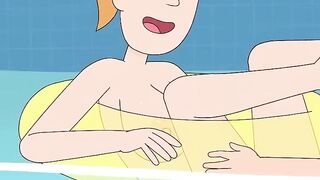 Rick and Morty - A Way Back Home - Sex Scene Only - Part 65 Summer Fucked In The Pool By LoveSkySanX