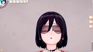 Mikasa with pornhub sihrt fucks behind school