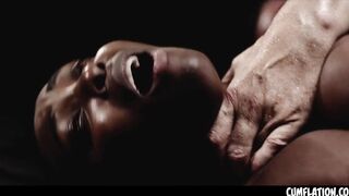 Extreme Interracial Cumflation - Sexy Black Girl Zaawaadi Filled With Loads Of CUM Inside Her Pussy