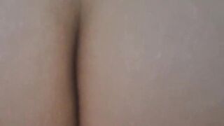 real amateur jumps on my cock backwards