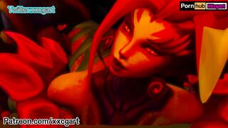 League Of Legends - 英雄聯盟 Zyra,枷蘿 sex with fat guy