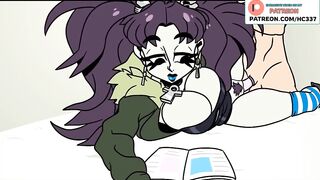 BIG TITS GIRL SERVES YOUR DICK - CARTOON ANIMATED HENTAI STORY