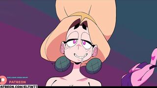 Hottest Magic Futa Enjoy Blowjob From Girl | Best Cartoon Porn 4k