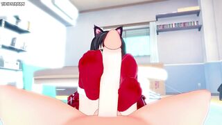 Rin Tohsaka from Fate Gives You A Footjob Hentai POV