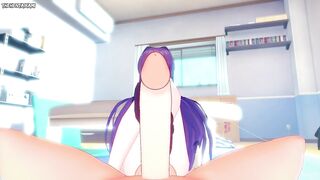 Yuri from Doki Doki Literature Club Gives You A Footjob Hentai POV