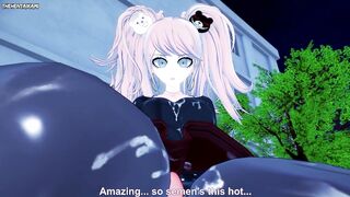 Junko Enoshima from Danganronpa Gives You A Footjob Hentai POV