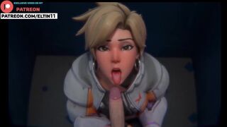 Tracer Do Hot Blowjob For Сoncert Tickets In Club Toilet | Overwatch Porn 4k