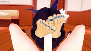 Rouge the Bat from Sonic Gives You A Footjob Hentai POV