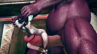 3d animation - huge monster fuck the arabian princess