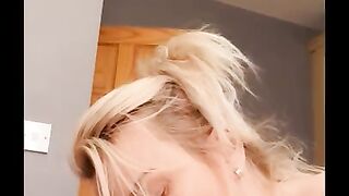 Hot blonde wife suck cock and swallow