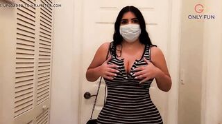 quarantine fuck and cum on the mask of big ass