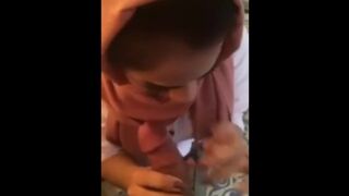 Sexy Hijab Babe Hot Blowjob to her Husband