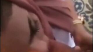 Sexy Hijab Babe Hot Blowjob to her Husband