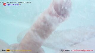 Milf seduces underwater at outdoor jacuzzi 4K