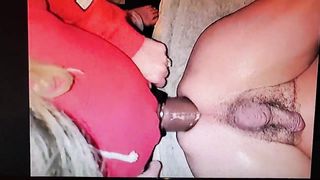 Big Strap-on Dildo Buried