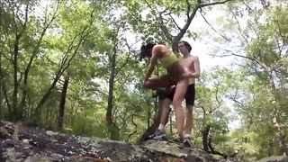 Cheating babe gets pussy fucked outdoors - Homemade