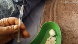 Alprostadil penis injection by wife & Cum