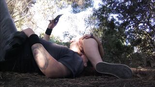 CUTE GIRL PISSING ON BOYFRIEND MOUTH IN THE FOREST