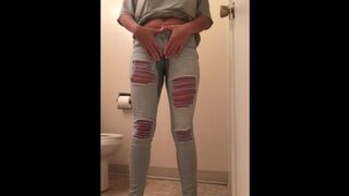 Desperate Teen Pees in her Jeans and Likes it