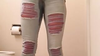 Desperate Teen Pees in her Jeans and Likes it