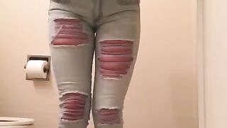 Desperate Teen Pees in her Jeans and Likes it