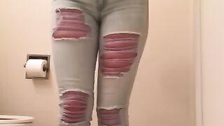 Desperate Teen Pees in her Jeans and Likes it