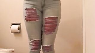 Desperate Teen Pees in her Jeans and Likes it