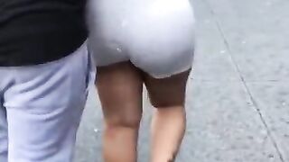 Big Phat Ass Stuffed in Grey Shorts