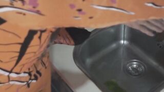 #SCRUBHUB--- Human Helps T-rex Wash their Hands