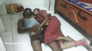 Desi Indian Telugu Couple Fucking on the Floor