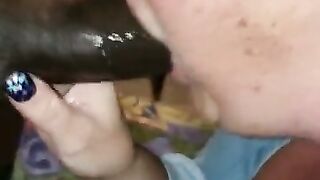 Old Bitch Gets First Taste Of Black Dick