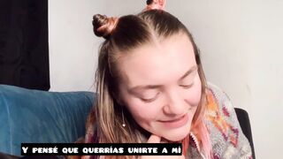 JOI En Español Con Gringa Jovencita! Subtítulos!