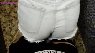 Fucked in Short Shorts with Strapon