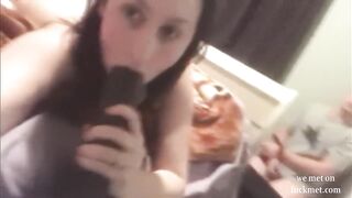 My Husband Wanking off while i'm Sucking BBC