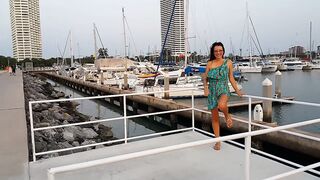 NO PANTIES at YACHT CLUB during Evening Walk