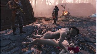 Four Bandits took Turns Fucking a Girl | Fallout Porno, 3D